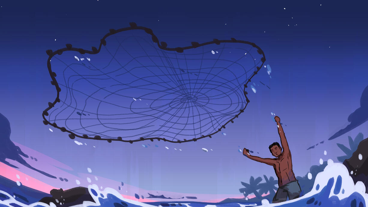 Fisherman story Concept